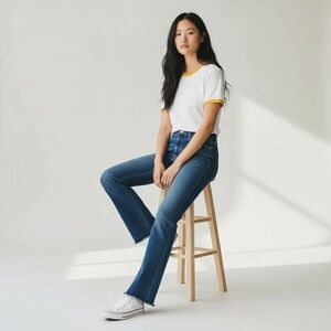 Abercrombie & Fitch The 70’s Vintage Flare Ultra High Rise 29/8R Blue Jeans